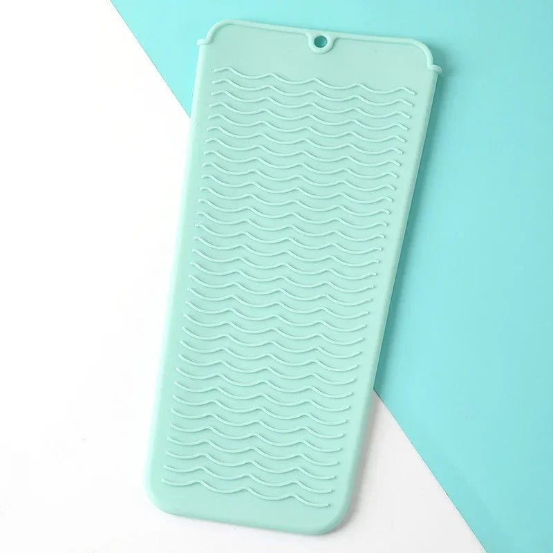 Silicone Heat Resistant Mat Pouch Heat Resistant Curler Hair Styling Tool Hair Straightener Pad Non-Slip Flat Curling Iron Mat