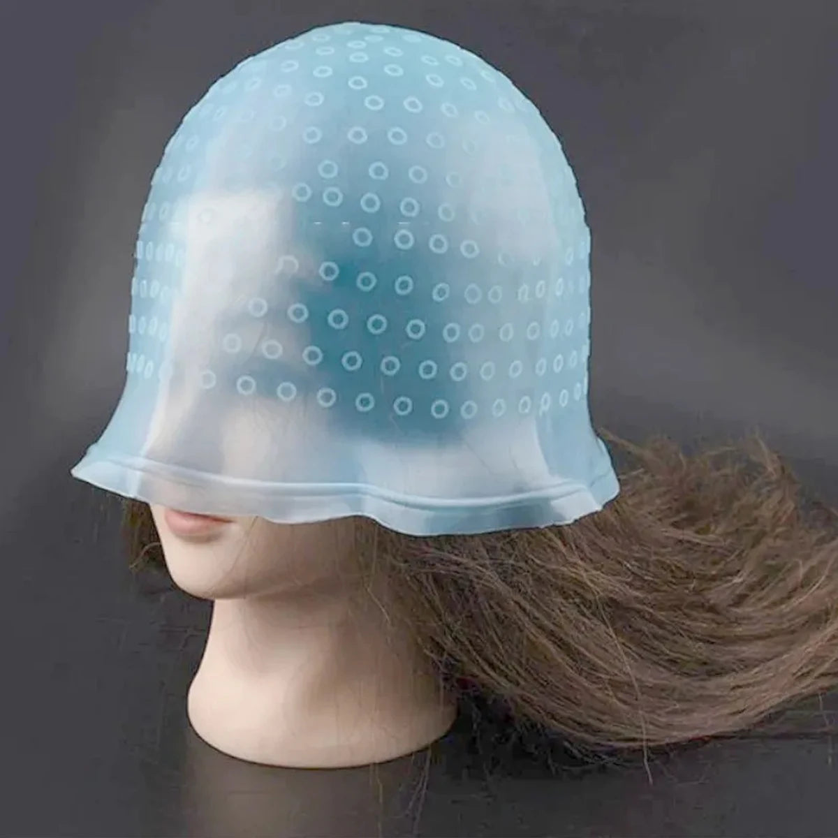 Soft Silicone Hair Coloring Cap Barber Reusable Highlighting Hair Dying Frosting Hat Pro Salon Home Hairstyling Tool Accessories