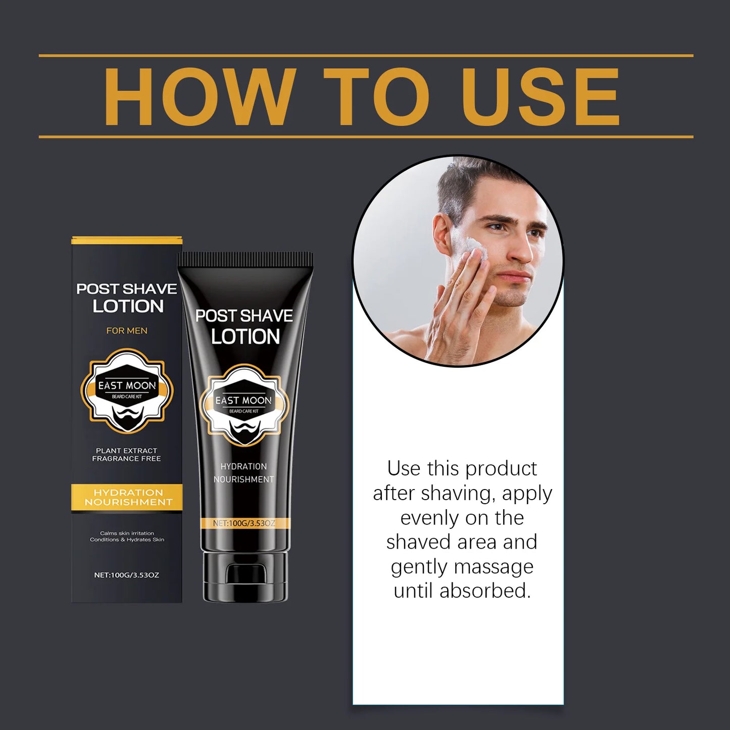 Hyaluronic Aftershave Lotion Improve Smooth Deep Moisturizing Repair Damaged Keep Hydrate Strengthen Roots Beard Skin Care Cream