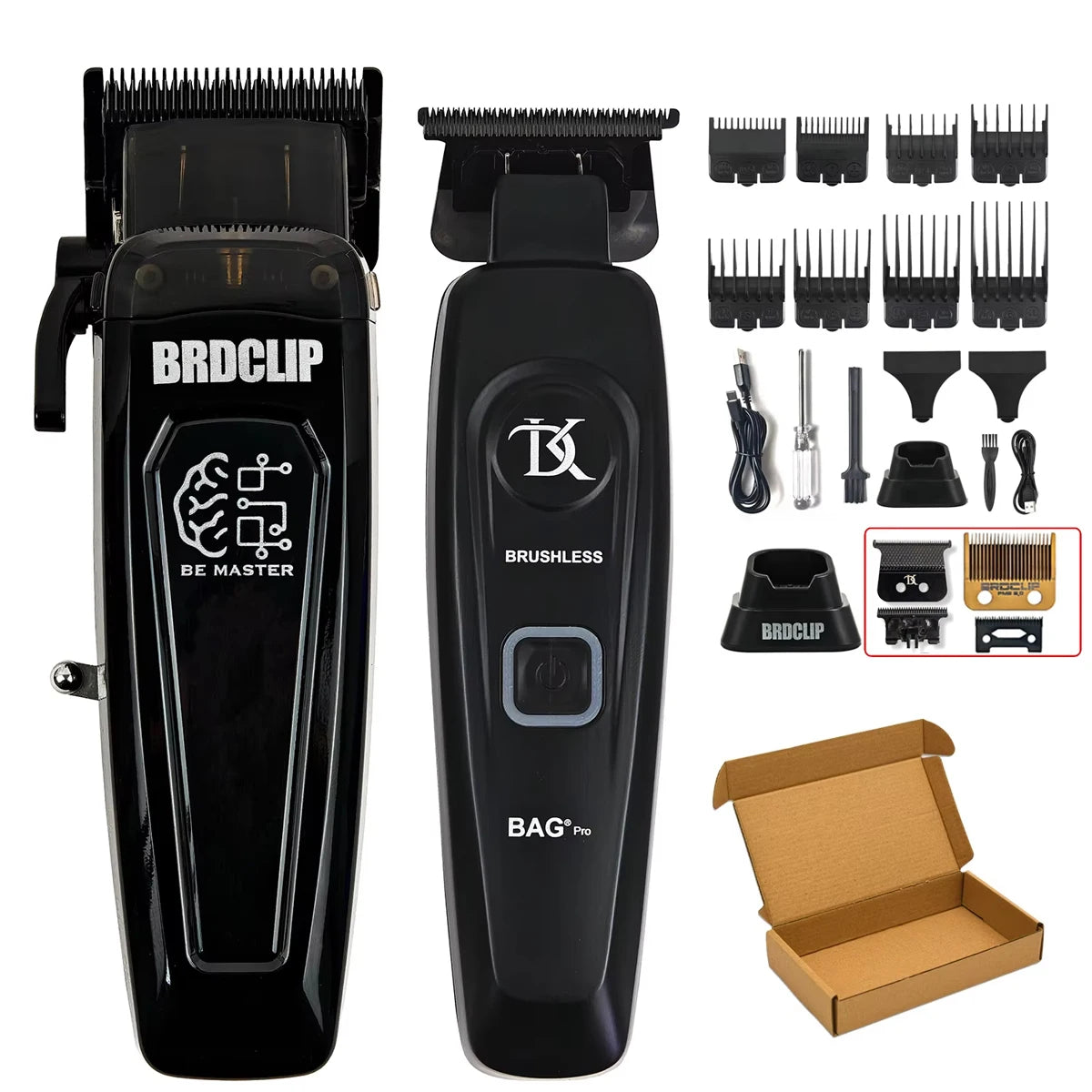 New Professional BRDCLIP BRD106 078 Hair Clipper 7500RPM 7200RPM Hair Salon Trimmer DLC Blade with Charging Base Barber for Men