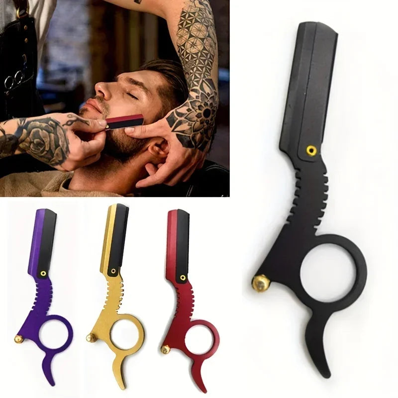 Barber Shaver Beauty Shaver Old Hair Retro Shaving scraper Blade holder blade ring manual razors for shaving men