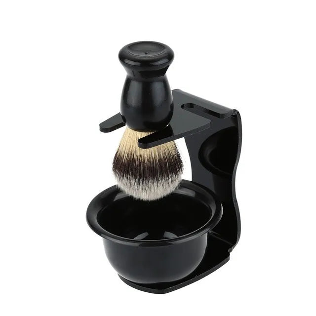 Barber Shop Men's Beard Brush Salon Razor Stand Base Shaving Soap Bowl Professional Hairdresser Cleaning Tools Shaving Bowl Brus