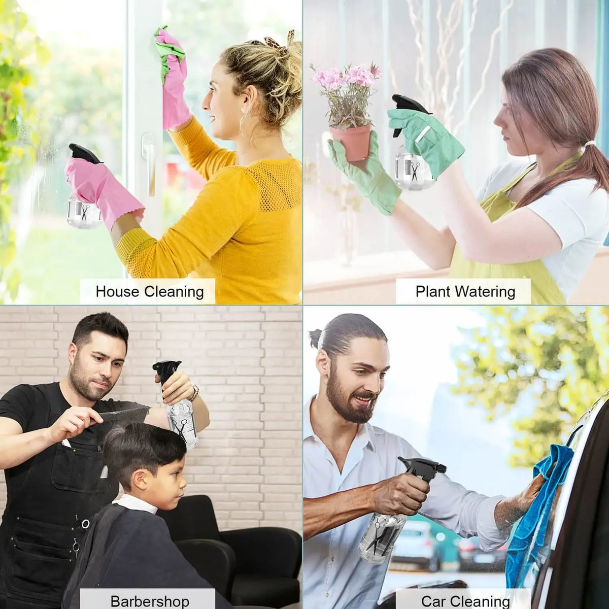 Barber Salon Hairdresser Water Sprayer Set Barbershop Hairdressing Neck Duster Cleaning Brush Professional Hair Styling Tools