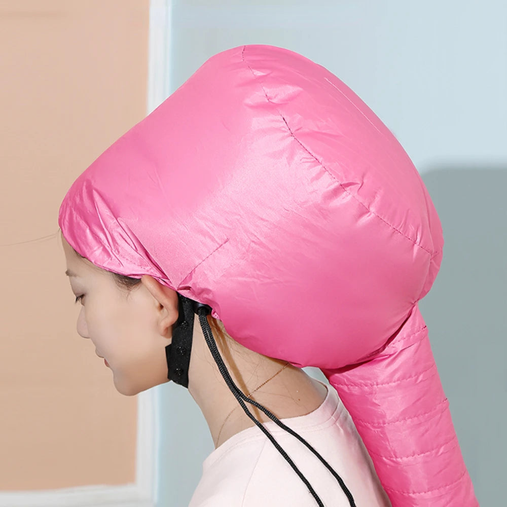 Portable Soft Hair Drying Cap for Women, Bonnet Hood Hat, Blow Dryer, Hairdressing Salon Supply, Adjustable Accessory