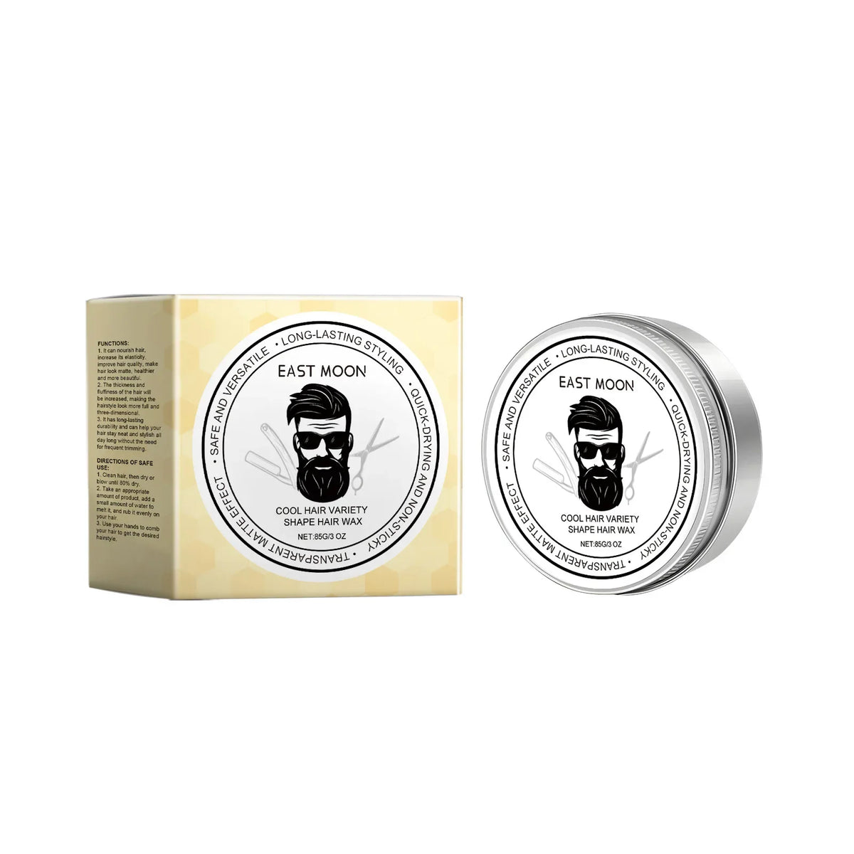 EAST MOON Styling Matte Hair Wax Leave-in Hairs Refreshing Hair Wax Gentle Without Damaging Hairs 85g Hair Gel for Men