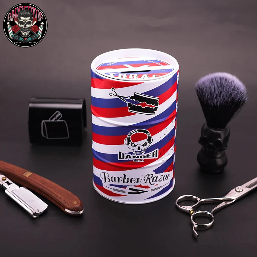 Barber Blade Recycling Dispenser Box Razor Blade Disposal Case Trash Can Disposable Blade Recycling Bin Box Salon Accessories ﻿