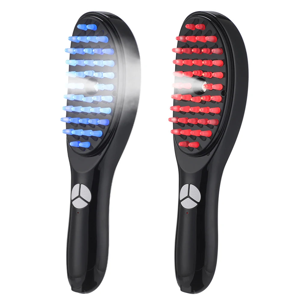 Electric Spray Massage Comb Hair Growth Vibration Head Massager Brush LED Anti Hair Loss Scalp Liquid  Atomizing Comb