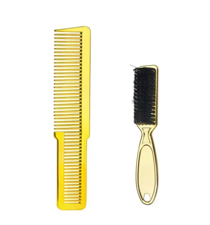 Professional Hairdressing Styling Tools Set Gold Barber Spary bottle 6 Inch Haircut Men Manual Shaver Salon Hair Cleaning Brush