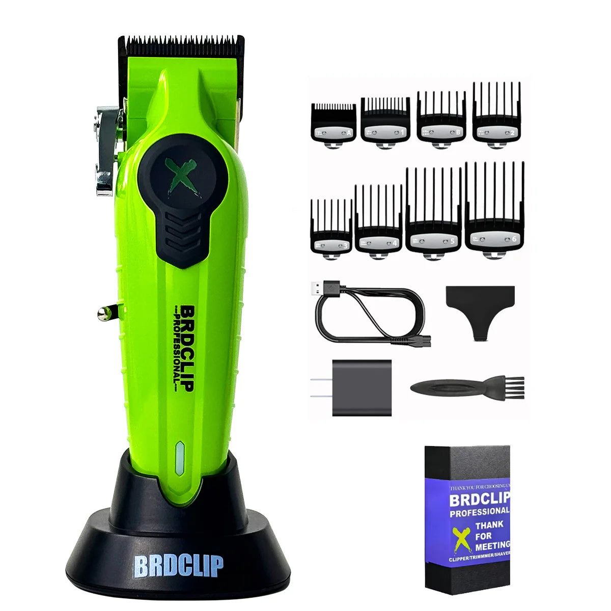 BRDCLIP FA1C NEW 7500RPM Barber Professional Hair Clipper High Speed Motor 2500mAh Electric Trimmer DLC Blade With Base