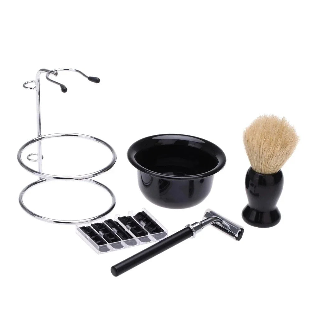 Barber Shop Men's Beard Brush Salon Razor Stand Base Shaving Soap Bowl Professional Hairdresser Cleaning Tools Shaving Bowl Brus