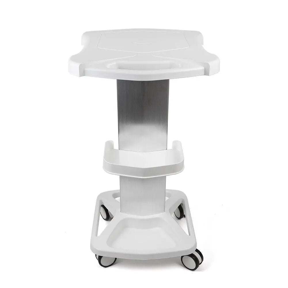 Pink/White Mobile Salon Trolley Stand with Wheel Spa Beauty Machine Trolley Stand Tray Rolling Cart Shelf Hairdressing Supplies