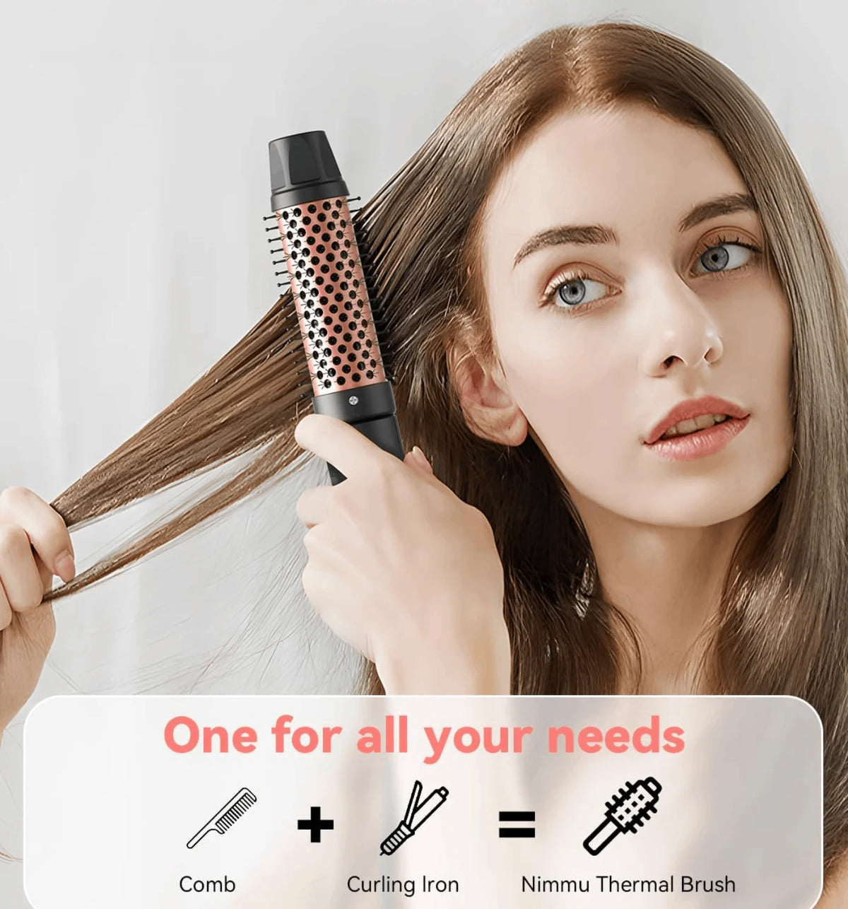 4-in-1 Curling Iron with Curling Brush, Professional Hair Curler 9-32MM Hair Straightener,Fast Heating Hair Styling Appliances