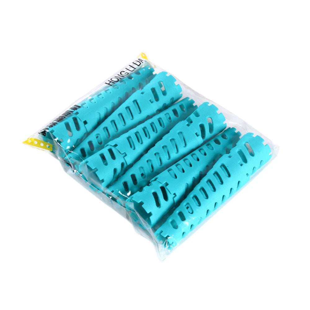 36pcs/set 18-30mm Cone Shape Hair Rollers with Rubberbands Extra Thick Curling Bars Cold Perm Flexi Rods Hair Waver No Heat 1705