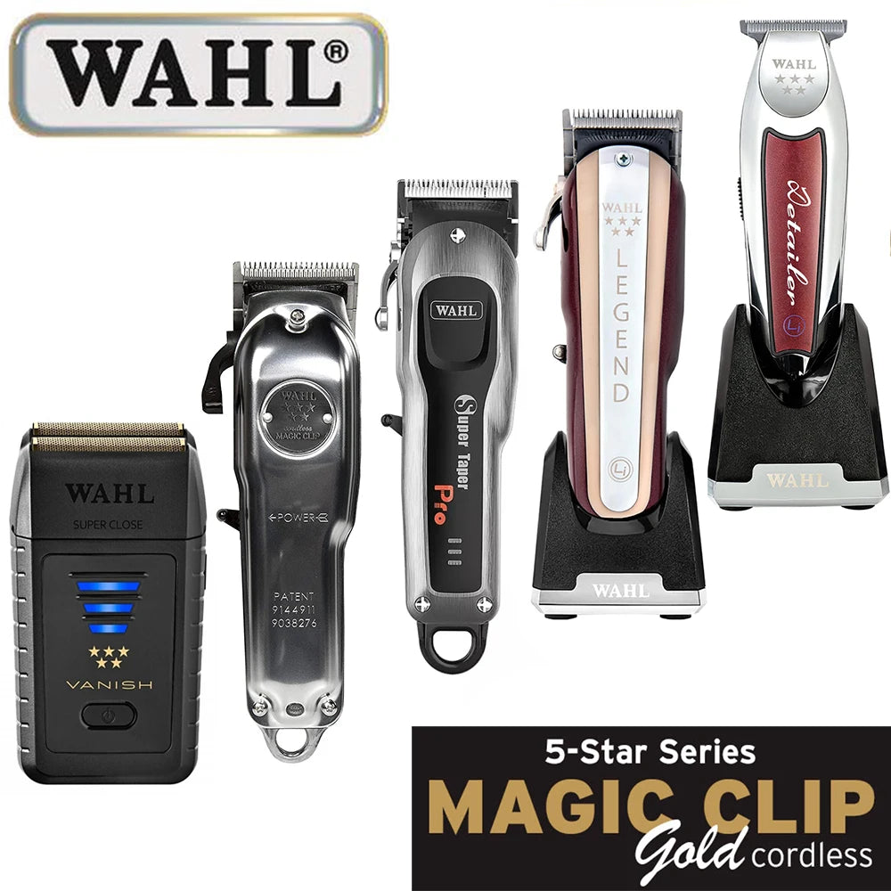 Original  Wahl Hair Clipper for Barbers, 5-Star Series, Cordless Hair Clipper, Magic Clip  & Detaliers & Vanish