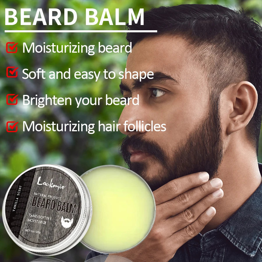Beard Care Kit Beards Gloss Moisturize Serum Beard Oil Prevents Itch and Moustache Dandruff Softens and Nourish Whiskers Product