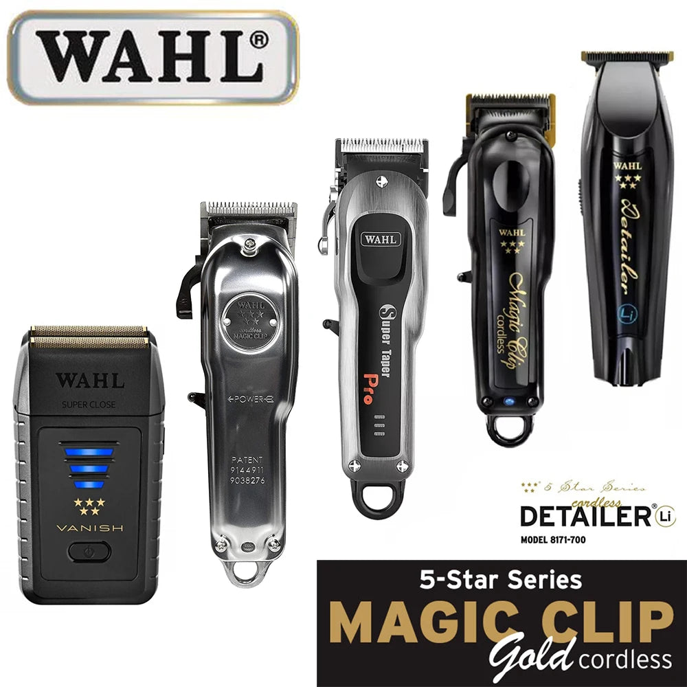 Original  Wahl Hair Clipper for Barbers, 5-Star Series, Cordless Hair Clipper, Magic Clip  & Detaliers & Vanish