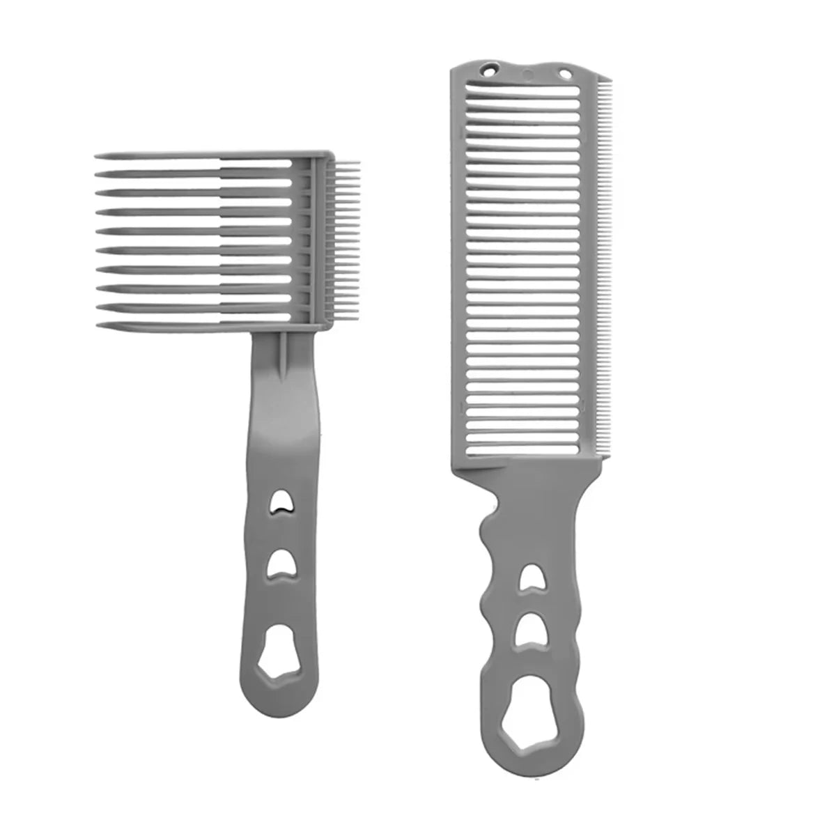 2PCS Barber Flat Top Hair Cut Comb Set Pro Barbershop Men's Curved Positioning Hair Clipper Comb Salon Hairdresser Tool Supplies