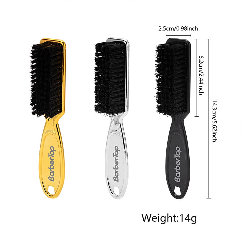 Barbertop Electroplate Clean Shaver Brush Professional Barber Hairdressing Hairbrush Barbershop Styling Tools Cleaning Supplies