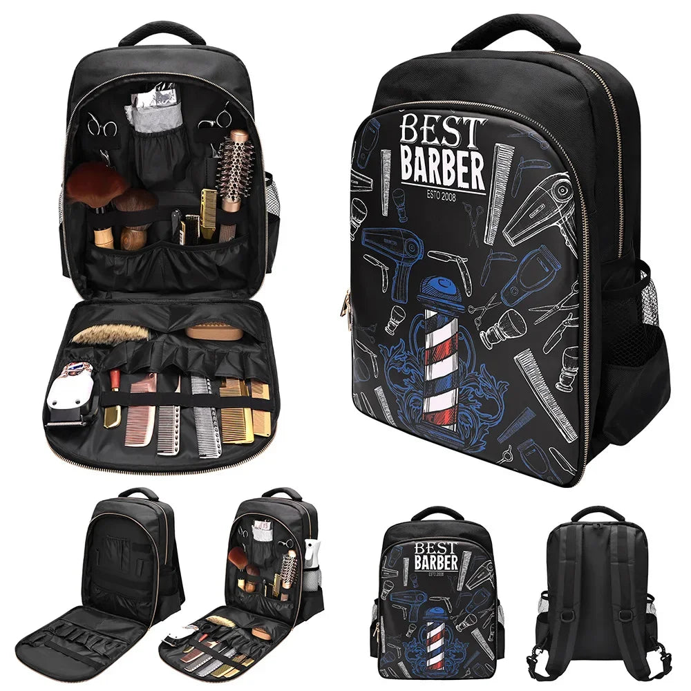 Barber Lights Salon Hairdresser Makeup Backpack Professional Large Capacity Multifunctional Portable Hairdressing Travel Bags