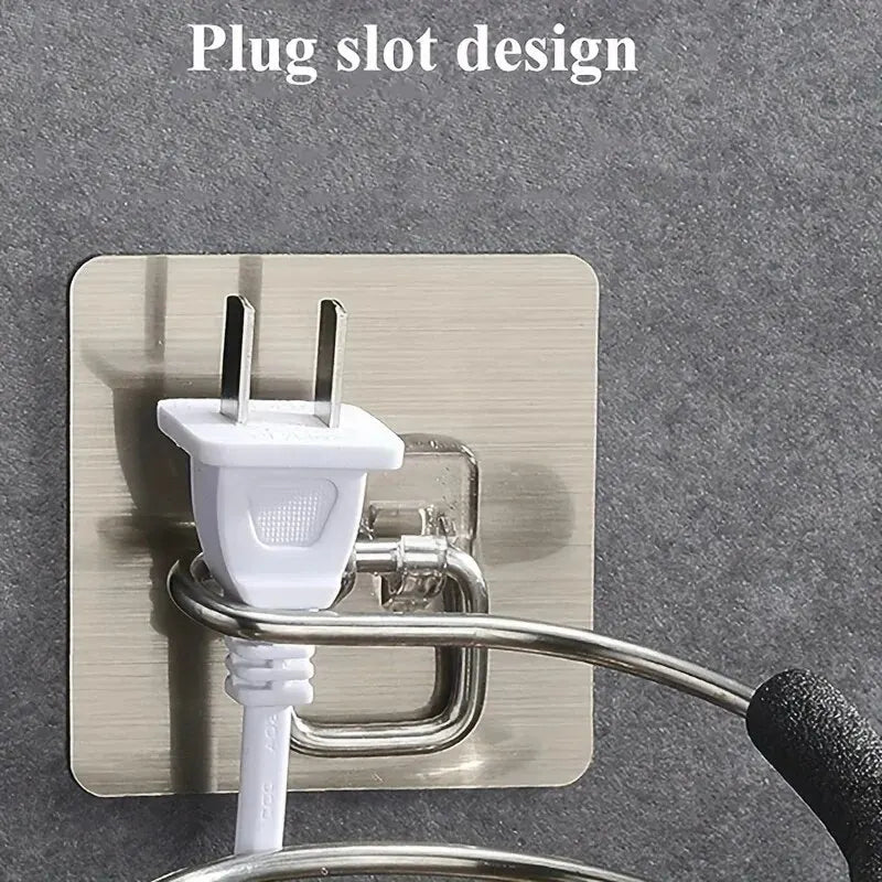 Wall Hair Dryer Holder Free Punching Hair Care Tools Holder Adhesive Wall Mount Barber Salon Tools