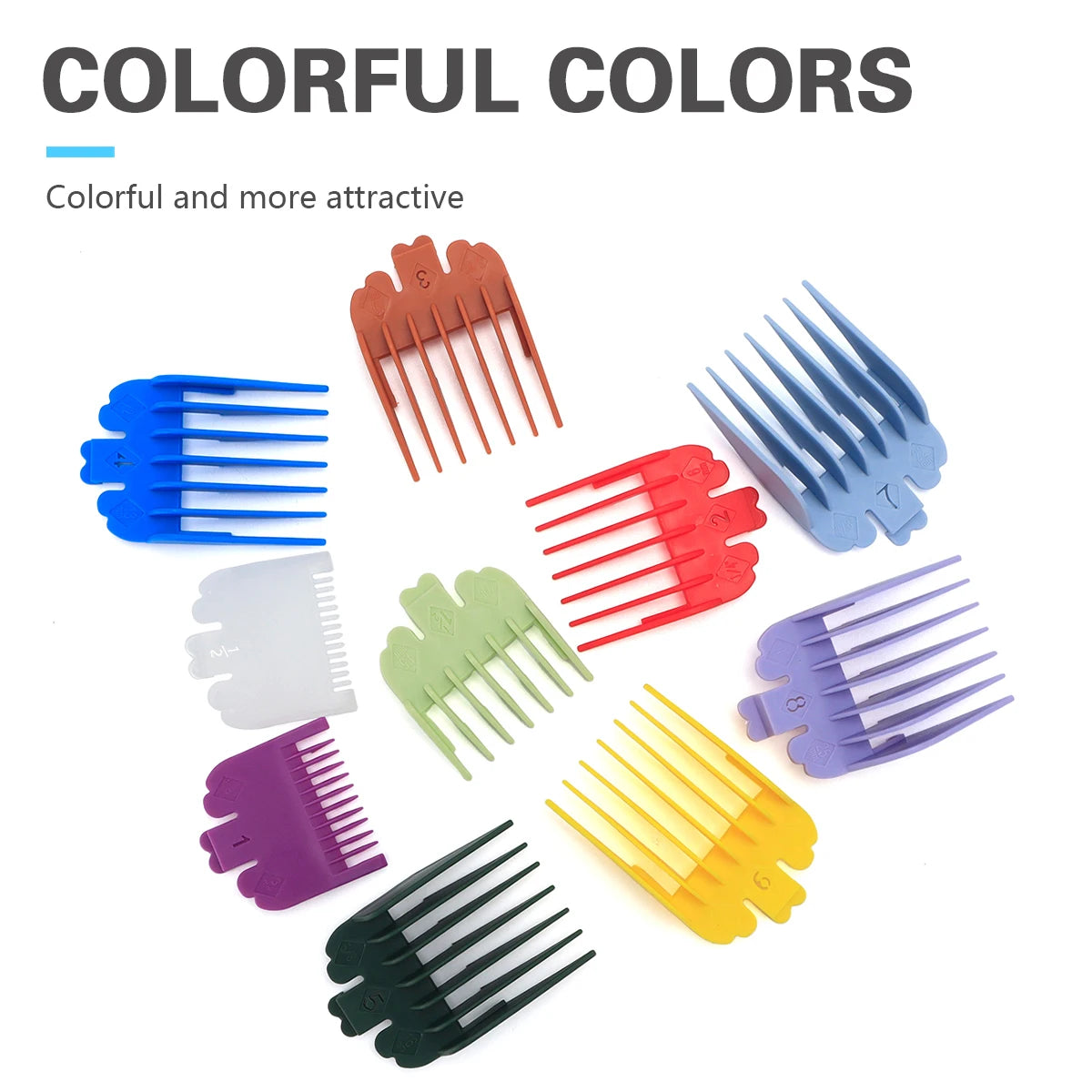 10Pcs Universal Hair Clipper Guards Barber Accessories Professional Trimmer Attachment Limit Combs Replacement Guards Set