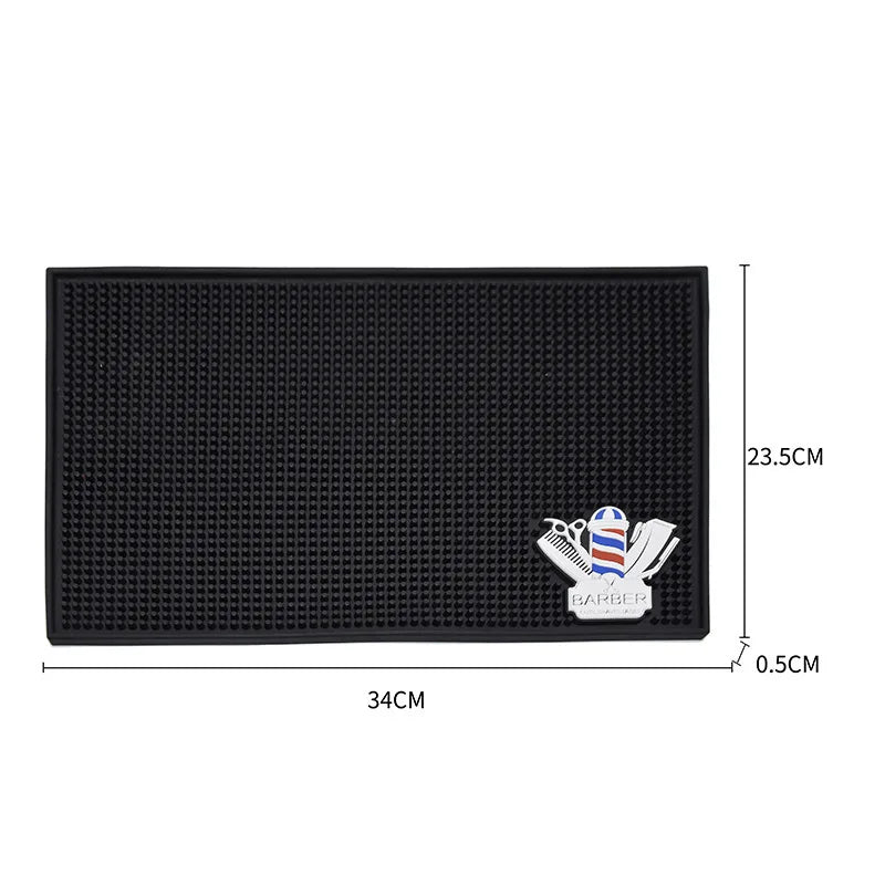 Barber Non-slip Station Mat Cushion Pad Hairdress Tool Clippers Scissors Comb Trimmers Brushes Storage Organizer Salon