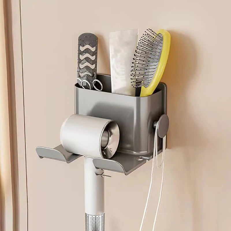 New Hair Dryer Holder Hair Straightener Stand Nail Free Shelves For Wall Storage Rack Shelf