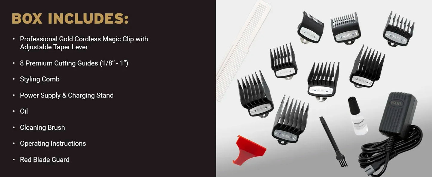 Original  Wahl Hair Clipper for Barbers, 5-Star Series, Cordless Hair Clipper, Magic Clip  & Detaliers & Vanish