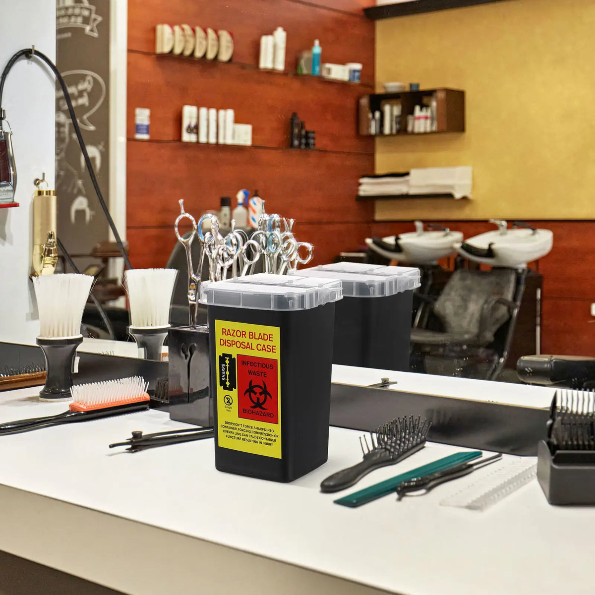 Blades Dispenser Disposable Storage Case Barbershop Salon Recycling Box Cutter Container Barber Blade Box Safe Storage Box