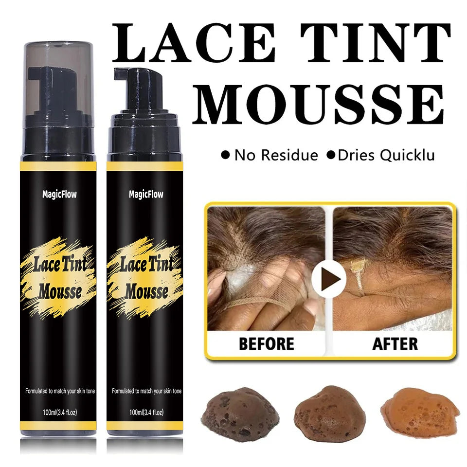 Installation Kit Set Hair Tint Mousse Hair Wax Stick Lace Tint Mousse Waterproof Invisible Lace Glue For Lace Front