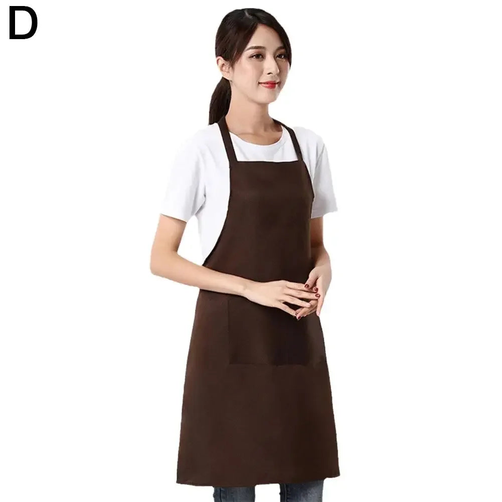 Adjustable Apron Unisex Waterproof Dust-proof Hairdresser Apron Color Dirt-resistant Solid Sleeveless S H7K2