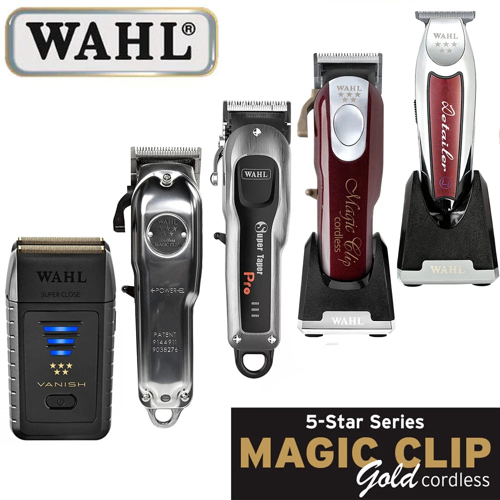 Original  Wahl Hair Clipper for Barbers, 5-Star Series, Cordless Hair Clipper, Magic Clip  & Detaliers & Vanish
