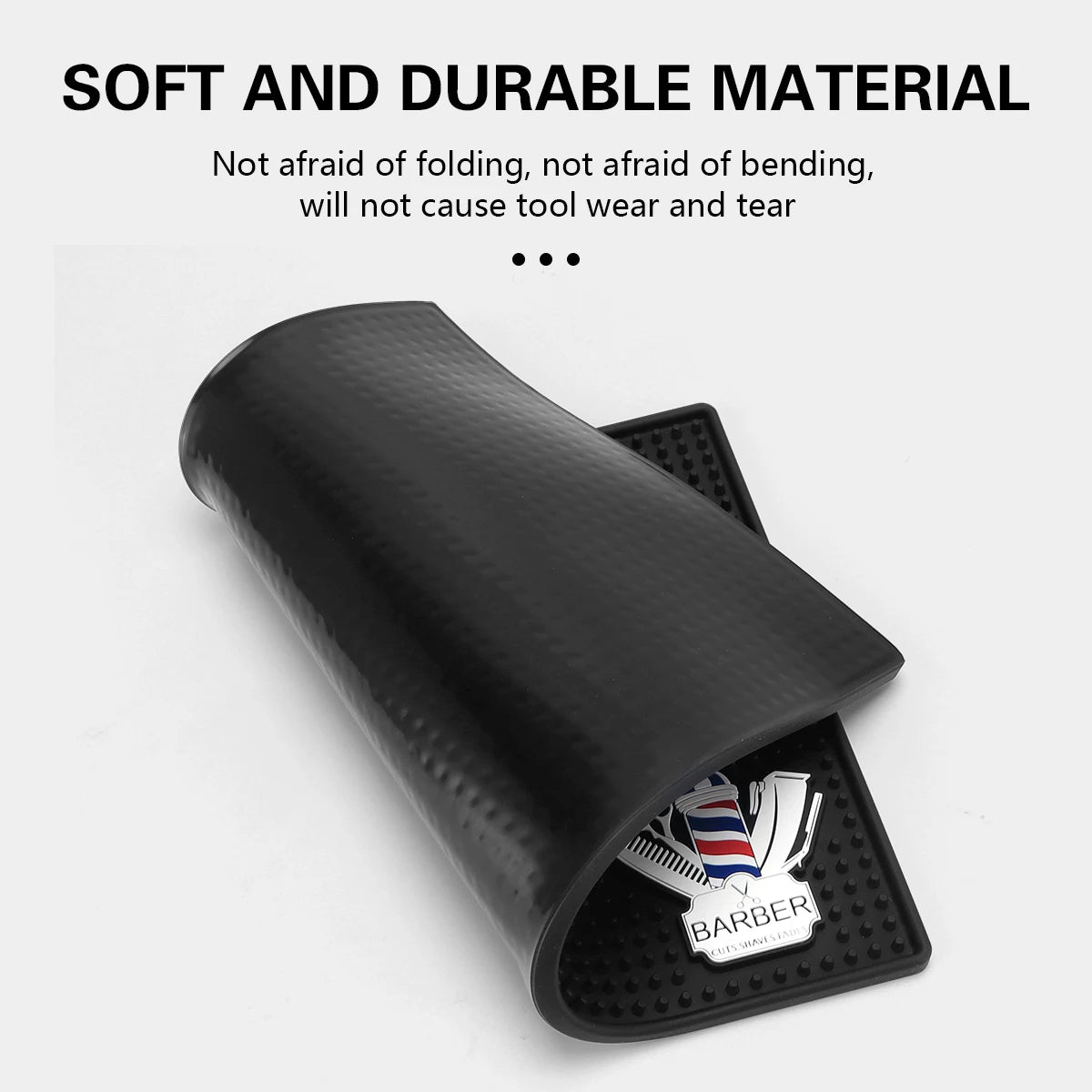 Barber Non-slip Station Mat Cushion Pad Hairdress Tool Clippers Scissors Comb Trimmers Brushes Storage Organizer Salon