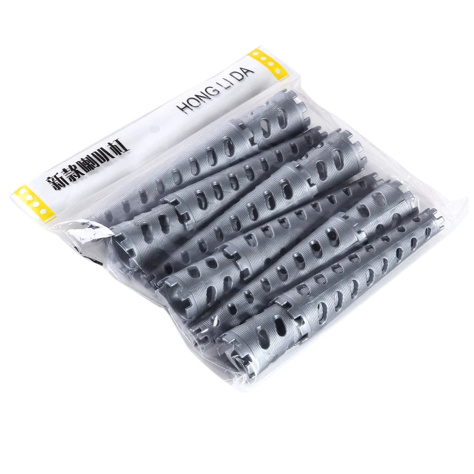 36pcs/set 18-30mm Cone Shape Hair Rollers with Rubberbands Extra Thick Curling Bars Cold Perm Flexi Rods Hair Waver No Heat 1705