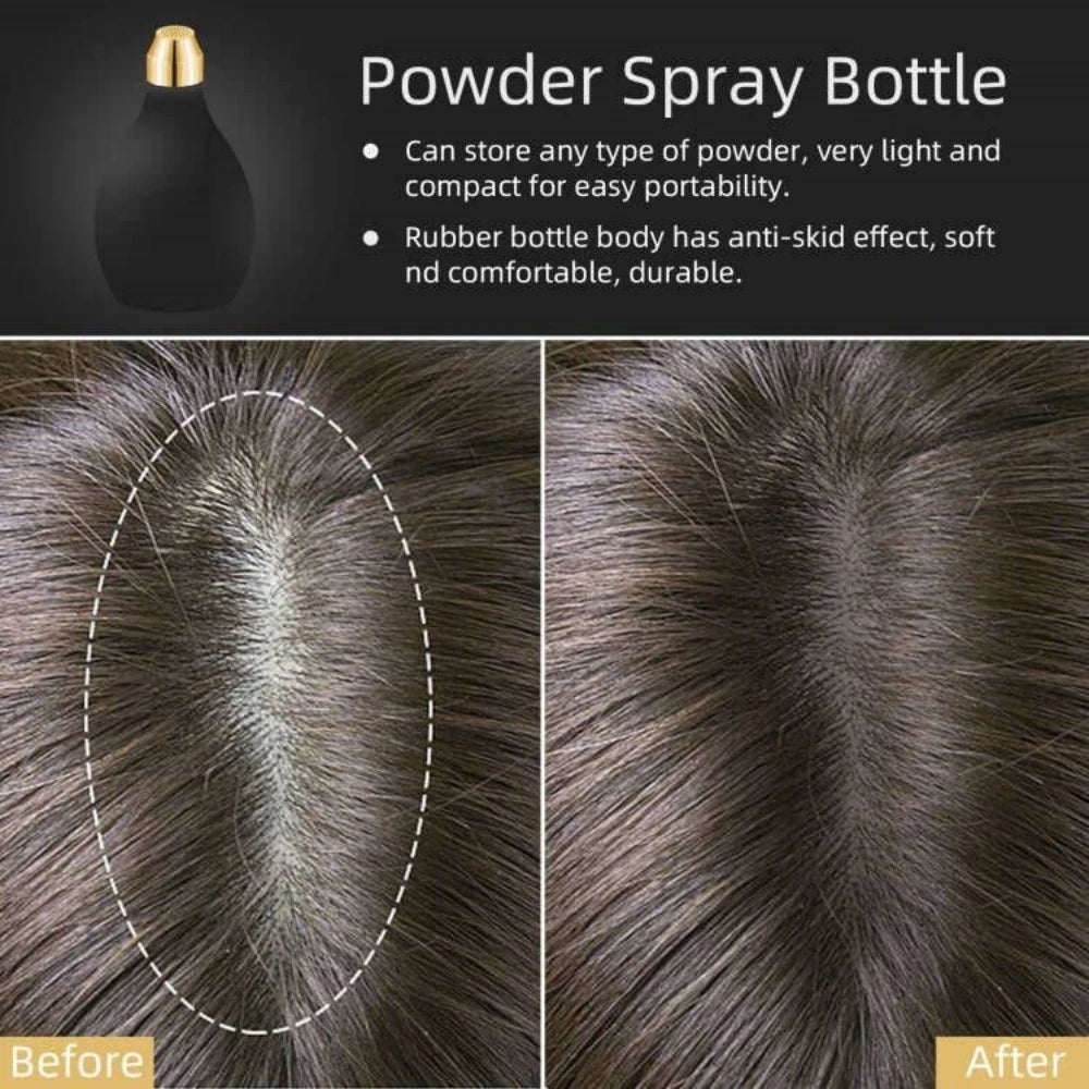 Powder Spray Bottle Barber Powder Hair Fibers Spray Applicator Refillable Spray Pump Dispenser Rubber Container Salon Supplies