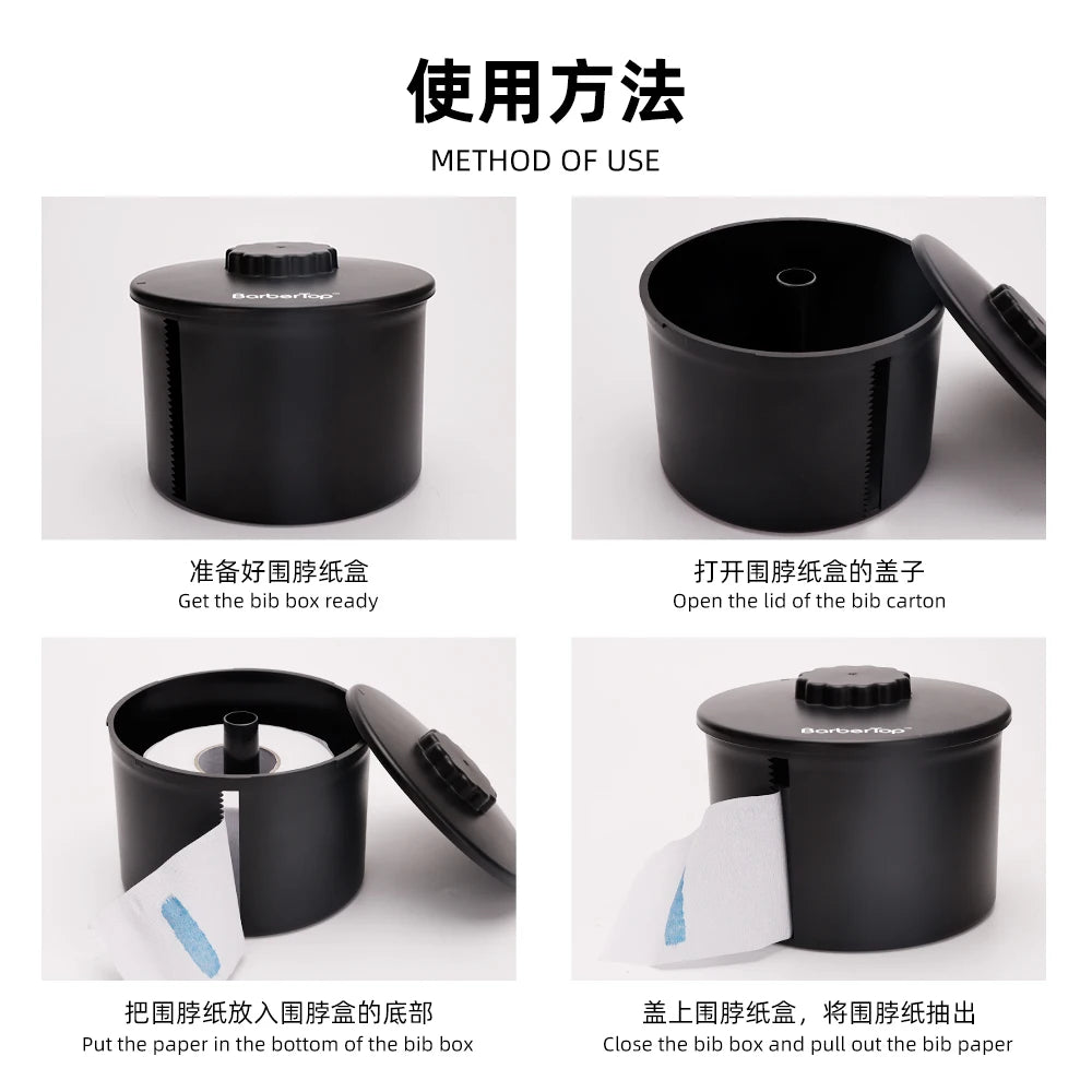 Barbershop Disposable Neck Strip Paper Torage Box Dispenser Barber Tissue Collar Tape Sneck Strip Container Barber Supplies ﻿