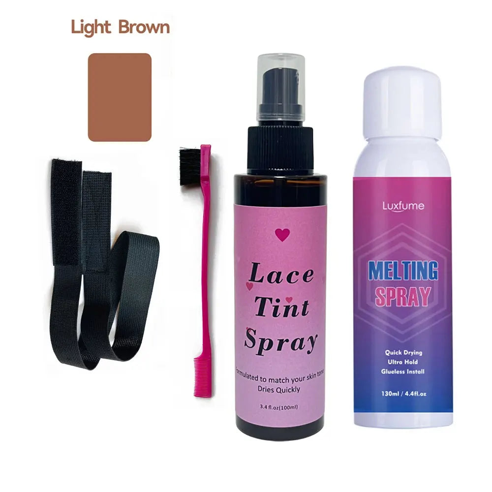 Hair Care products Lace Tint Mousse Melting Spray  for lace wigs wax for hair Edge Control gel Wig Installation Set hair gel