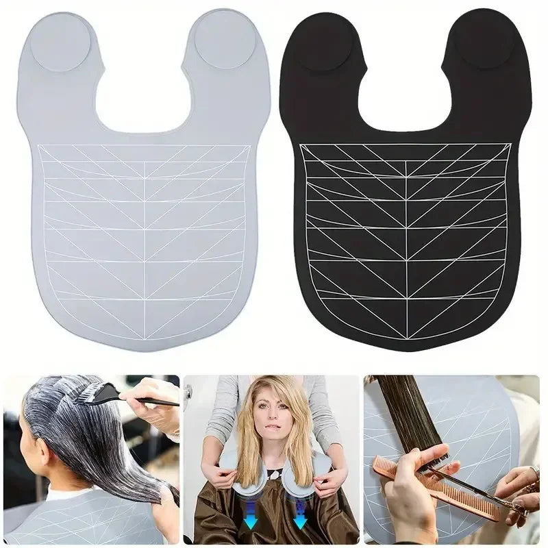Waterproof Stylist Cutting Cape Silicone Hair Dyeing Shawl Neck Collar Wrap Cover Barber Hairdressing Hair Coloring Accessories