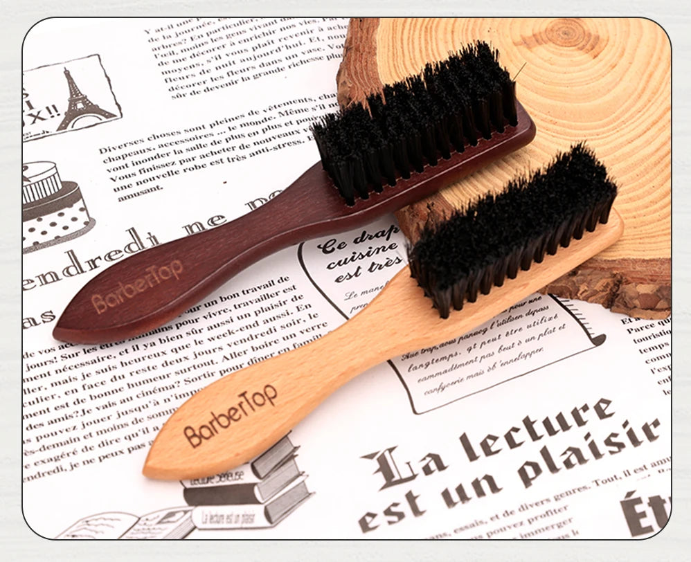 Salon Soft Beard Cleaning Wooden Brush Fragmented Hair Sweeping Brush Hairdresser Shaving Brush Comb Barbershop Brushes Supplies