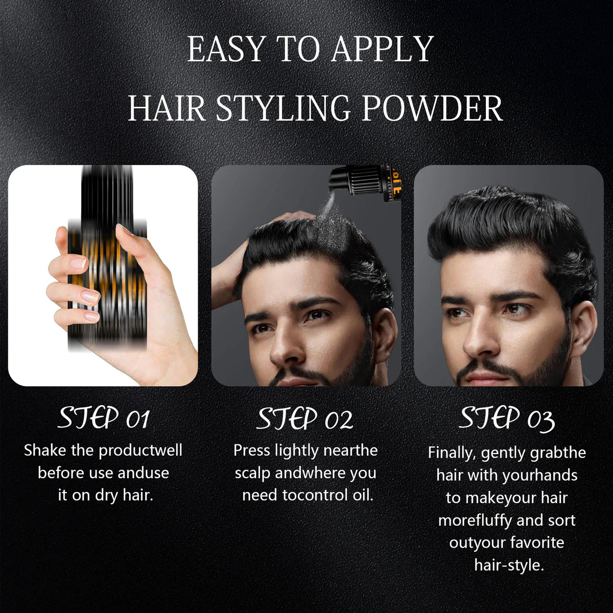 LOCKMIO Hair Styling Powder Increase Volume Capturing Modeling Hairstyles Long-Lasting Texture Powders Spray Unisex
