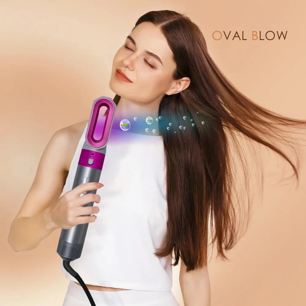 5 in 1 hair dryer Hair Curler Set Upgraded Negative ions Hair Dryer Hot Comb Brush Curling Iron Air wraps