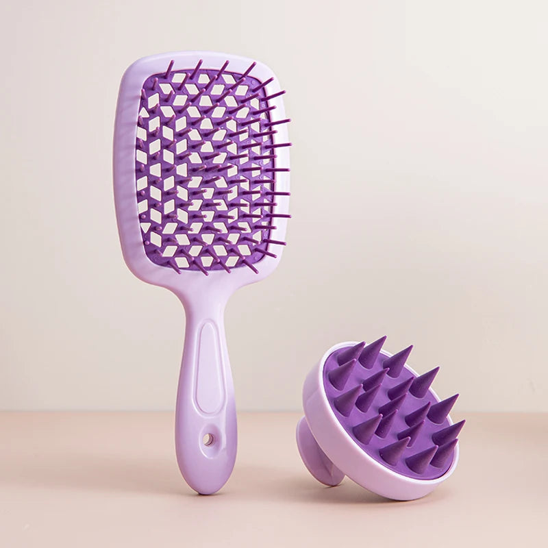 2/3pcs set Scalp Massage Comb Hollow Out Comb Shampoo Massage Brush For Bath Hair Washing Spray Bottle Salon Hairdressing Tools