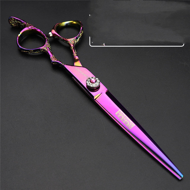 Rose Scissors 7 Inch Hairdressing Scissors To Thin Teeth Scissors Set
