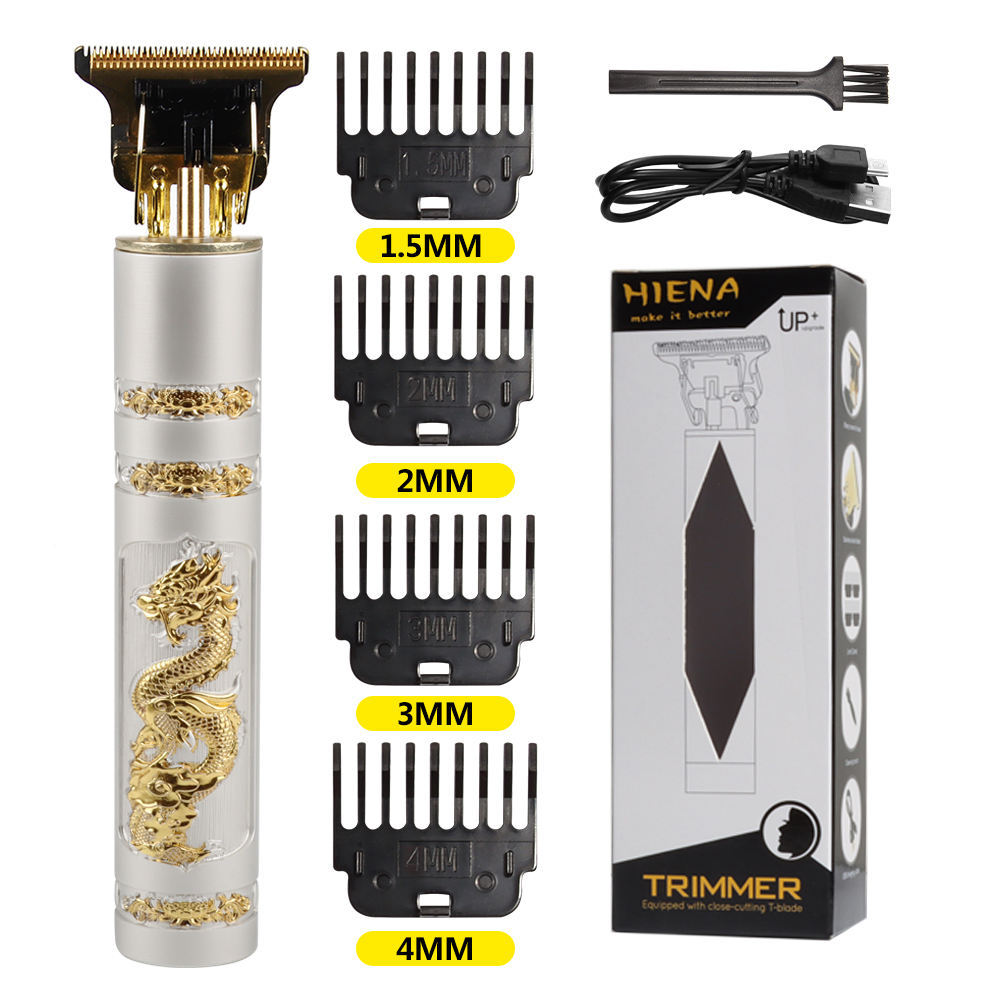 HIENA Panlong Hair Clipper Buddha Head Dragon And Phoenix Haircut Push Set T9 Hair Scissors Cross-border Hair Cutting Knife Oil Head Clippers