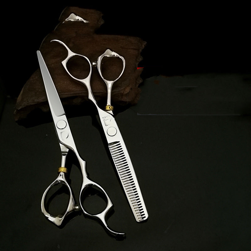 Professional Hairdressing Scissors Set Seamless Tooth