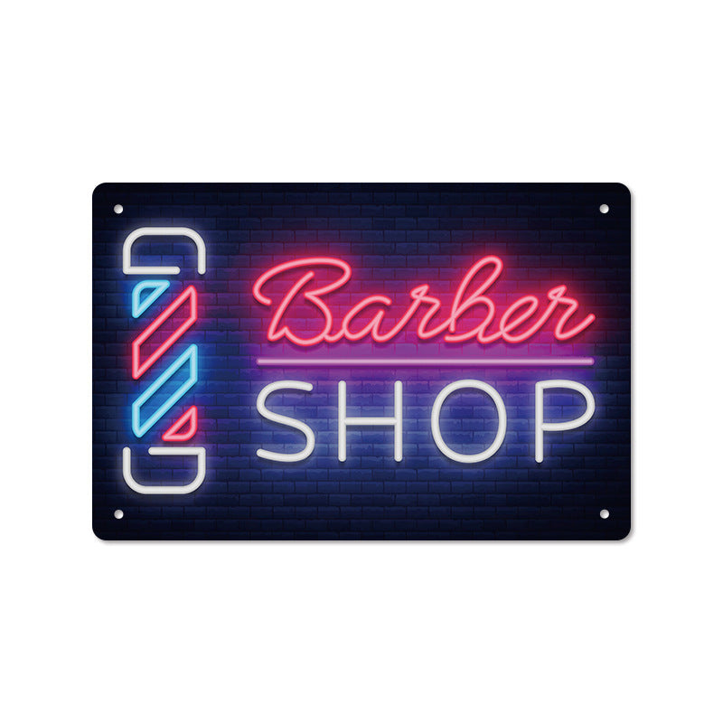Barber Shop Poster Vintage Iron Sheet Painting