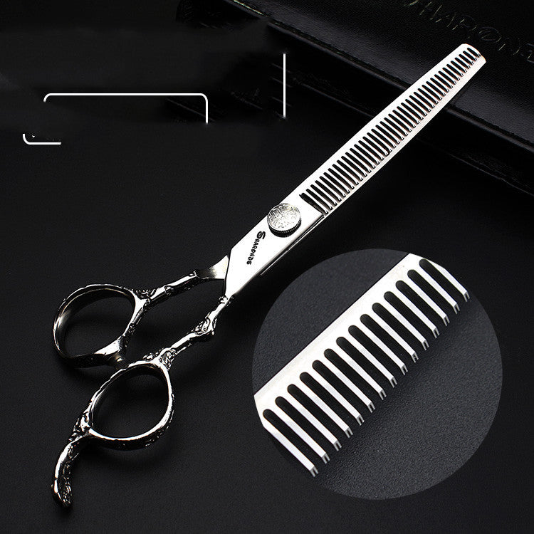 Rose Scissors 7 Inch Hairdressing Scissors To Thin Teeth Scissors Set