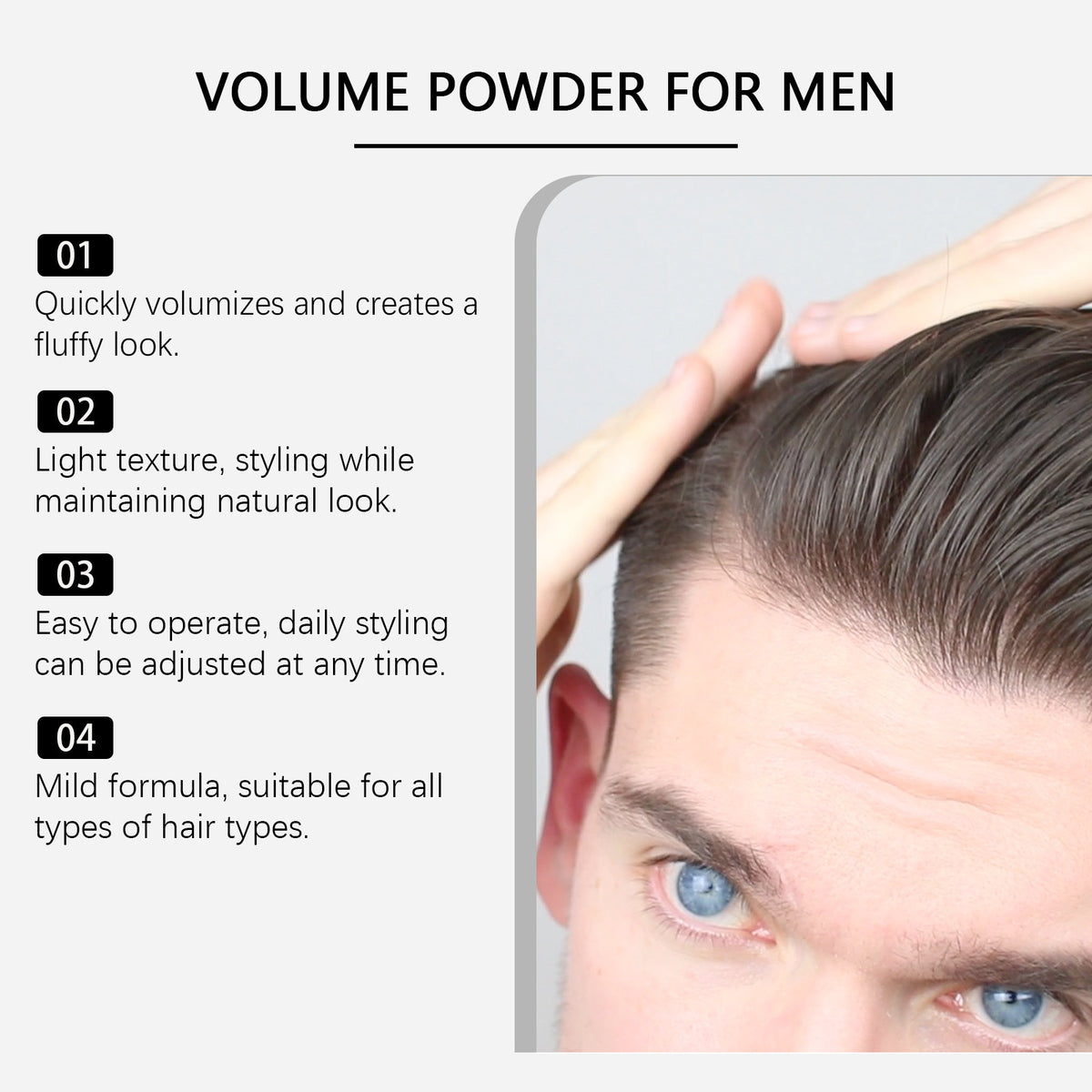 Men's Texture Baking Powder Hair Wash-free Bangs Convenient Booster Powder Oil Control