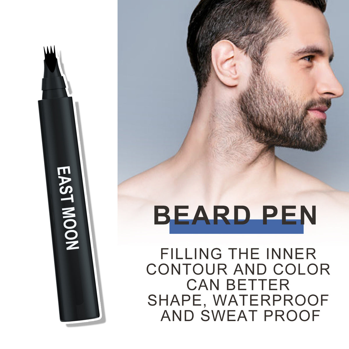 Beard Filling Pen Set Three-in-one Brush Beard Filling Men's Beard Care
