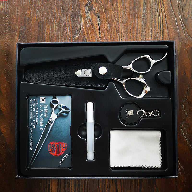 Professional Hairdressing Scissors Set Seamless Tooth